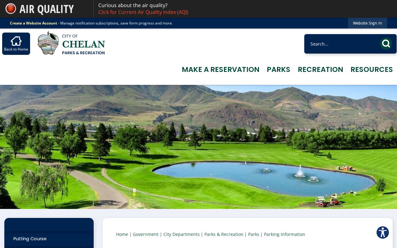 City of Chelan parking citation information page
